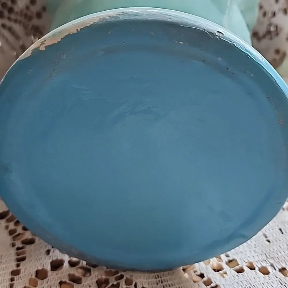 Vintage Ceramic Robin Egg Blue Urn/Vase - Picture 4 of 13